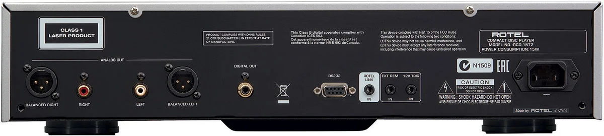 ROTEL RCD-1572 SILVER ou NOIR — vue 2