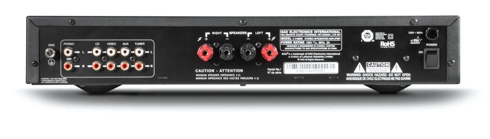 NAD C 316 BEE v2 ampli stéréo — vue 2