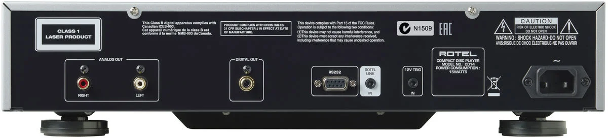 ROTEL CD-14 noir ou silver — vue 2