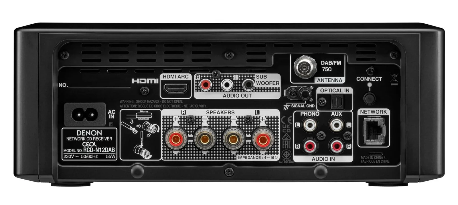 Denon RCD-N12DAB & Monitor Audio Bronze 50 — vue 4